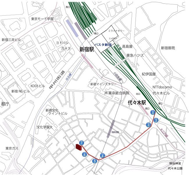 マンスリーマンション（マンスリー賃貸）を東京（新宿・渋谷）の格安マンスリーマンション：所在地